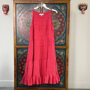 Jason Wu Coral Ruffle Midi Dress